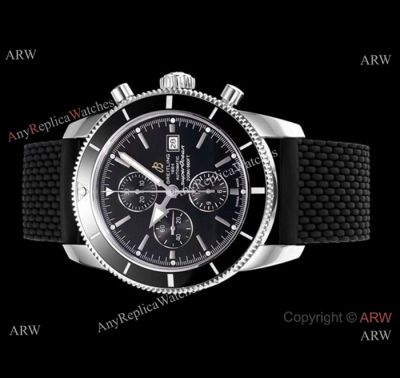 Swiss Copy Breitling Superocean Heritage Asia 7750 Watch SS Black Face
